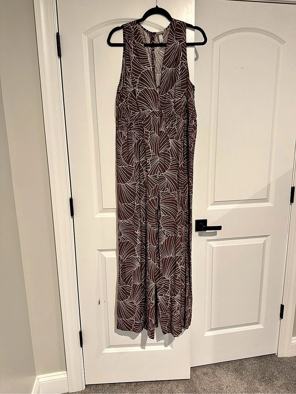 a new day Geometric Maxi Pamysuit in Brown & White Size XL
